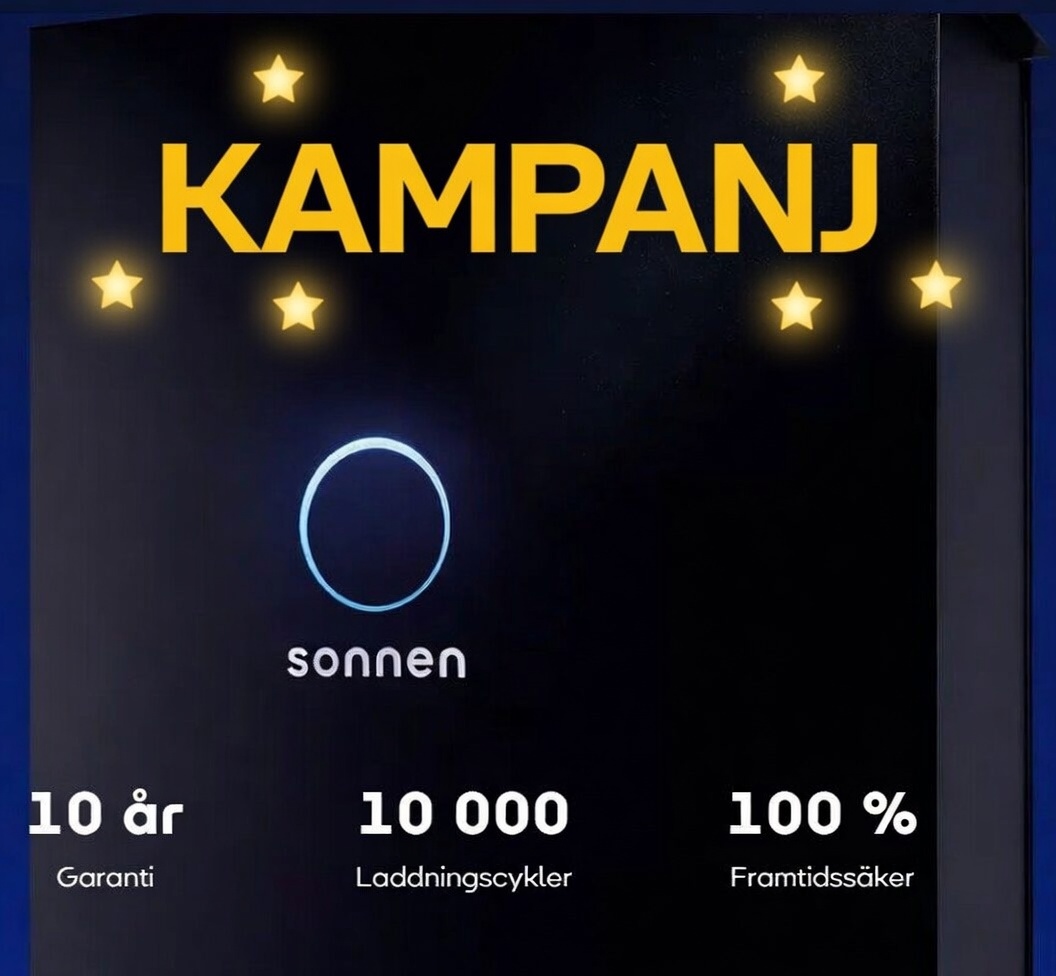 Sonnen Hybrid 10kW / 22kWh KAMPANJ!